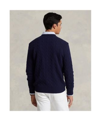 ケーブルニット ウールカシミヤ セーター