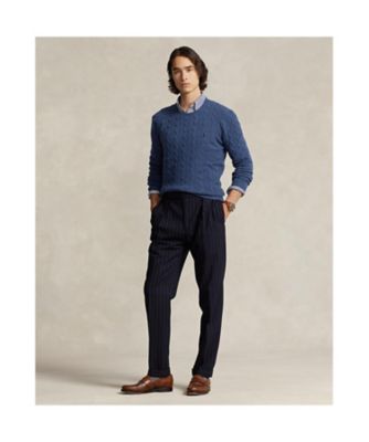 POLO RALPH LAUREN フード付 ニットセーター　 М　メンズ ケーブルニット ウール セーター MNPOSWE16821619