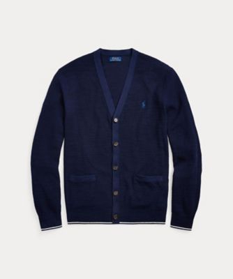 テクスチャード コットンリネン Ｖネック カーディガン ＭＮＰＯＳＷＥ１６８２１９０３ | POLO RALPH LAUREN (Men)/ポロ ラルフ  ローレン | 三越伊勢丹オンラインストア・通販【公式】