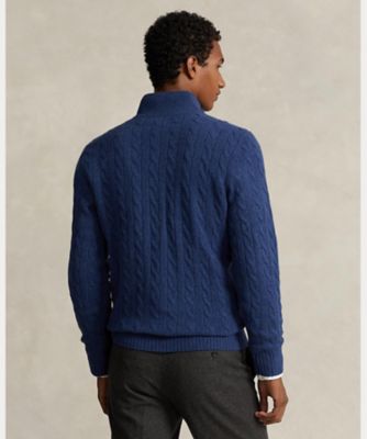 ケーブルニット ウールカシミヤ セーター