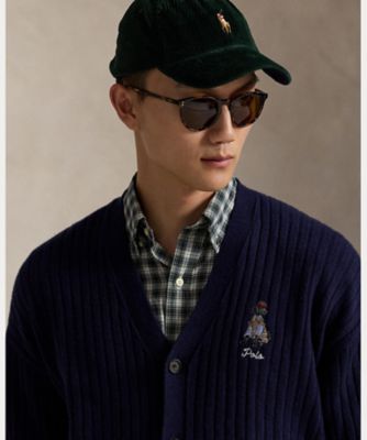 ビッグ フィット ドッグエンブロイダリー ウール カーディガン