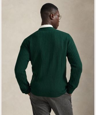 ビッグ フィット ドッグエンブロイダリー ウール カーディガン