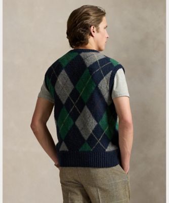 90s Polo by Ralph Lauren ビッグアーガイルニット POLO RALPH LAUREN by Ralph Lauren アーガイル柄 ウール混 V