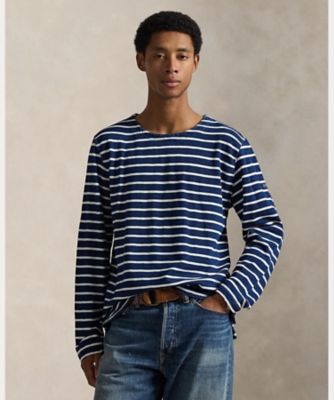 クラシック フィット ストライプド ジャージー Tシャツ