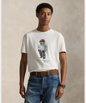 POLOティシャツとr.h. vintage デニムセット ラッパー US クラシック フィット Polo ベア ジャージー Tシャツ