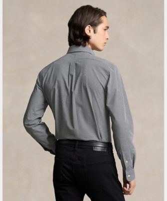 クラシック フィット チェック ストレッチ ポプリン シャツ