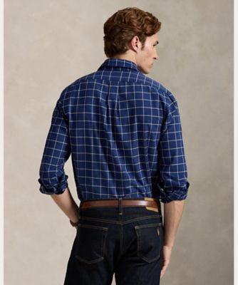 【ブルベウェーブ】POLO RALPHLAUREN オクスフォードシャツ クラシック フィット ウィンドウペン オックスフォード シャツ