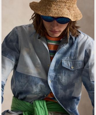 クラシック フィット パッチワーク シャンブレー シャツ