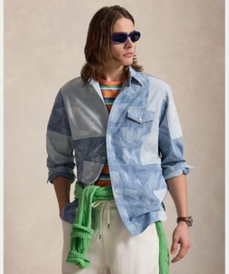 クラシック フィット パッチワーク シャンブレー シャツ