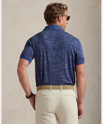 【希少・新品未使用】RLX ゴルフシャツ 青系カモフラージュ US/L 希少・新品未使用】RLX ゴルフシャツ 青系カモフラージュ US/L