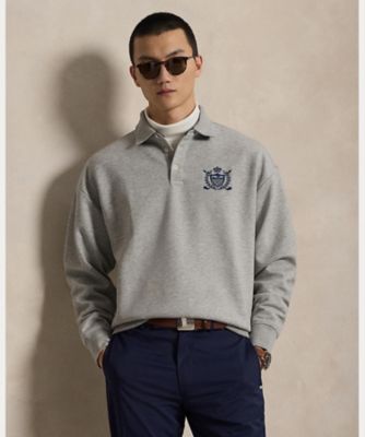 Golfickers ポロスウェット MEN スウェットポロシャツ サックスブルー