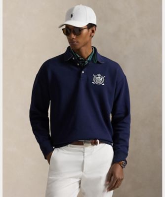 【美品】高級アールエルエックスゴルフ　虎デザイン　速乾ポロシャツ　L ネイビー リラックス フィット Polo ベア スウェットシャツ | POLO GOLF