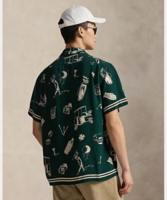RLX ゴルフ　ポロシャツ クラシック フィット ゴルフプリント キャンプ シャツ | POLO GOLF
