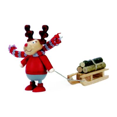 ＜Nordika nisse＞【クリスマスおまとめ】丸太をひいた胴長トナカイ
