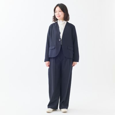 【美品】　グランマママドーター　ウール　ダウンジャケット　ネイビー GRANDMA MAMA DAUGHTER（グランマママドーター）の「GRANDMA