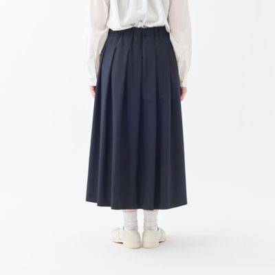 ウールギャバジン タックロングスカート | GRANDMA MAMA DAUGHTER