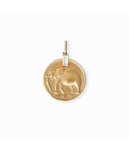  Nature Coin African Elephant yellow gold チャーム・ペンダント