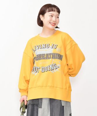 ＜AS KNOW AS olaca (Women/大きいサイズ)＞デカロゴトレーナー