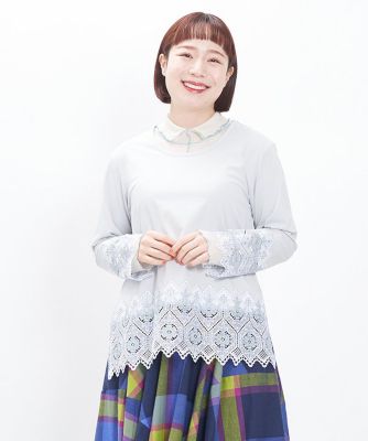 ＜AS KNOW AS olaca (Women/大きいサイズ)＞ステンドグラスレースＰＯ