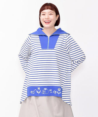 ネコルン刺繍ハーフzip | AS KNOW AS olaca (Women/大きい