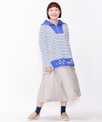 ネコルン刺繍ハーフｚｉｐ