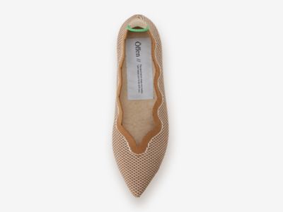 Offen scallop pattern ニット フラットシューズ 39 レディース