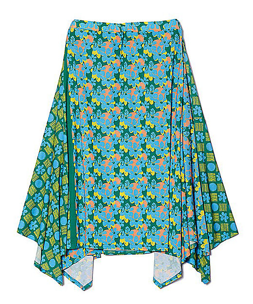 ＜三越伊勢丹/公式＞【SALE】【送料無料】ノゥ アズ オオラカ 花とドットのエスパンSK グリーン系 スカート