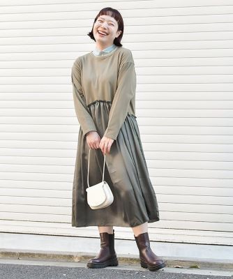 ＜AS KNOW AS olaca (Women/大きいサイズ)＞シャラギャザワンピ