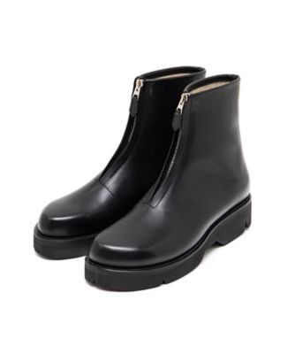 foot the coacher (Men)/フット ザ コーチャー ブーツ OBLIQUE FRONTーZIP(MONOLITE) FTC2234009 BLACK 靴【三越伊勢丹/公式】