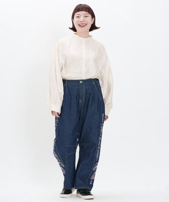 【SALE】【送料無料】AS KNOW AS olaca (Women/大きいサイズ)/アズ ノゥ アズ オオラカ アズノロイズまっすぐPT OD1581 ブルー パンツ・ズボン【三越伊勢丹/公式】