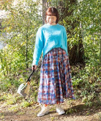 ＜AS KNOW AS olaca (Women/大きいサイズ)＞ポンポンネコＳＫ