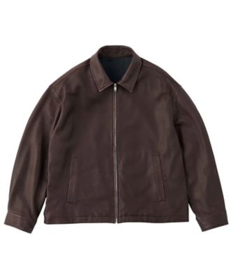 LEATHER ZIP UP JACKET W ／ LOVE