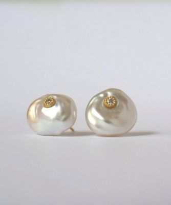 ＜shinkai＞ペタルパール　ダイヤピアス　Ｓ