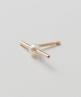 ＜Hirotaka (Women)＞ＭＯＳＱＵＩＴＯ　アコヤパール　バー　ピアス　※シングル　ＰＥ１０９ＫＰＥ