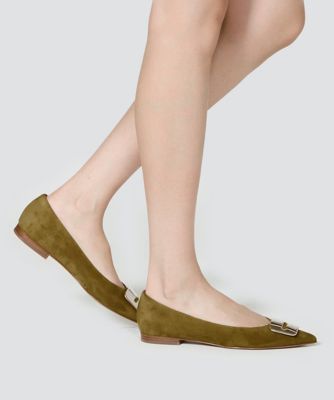 ANIMA アネッリフィッビア スウェード パンプス