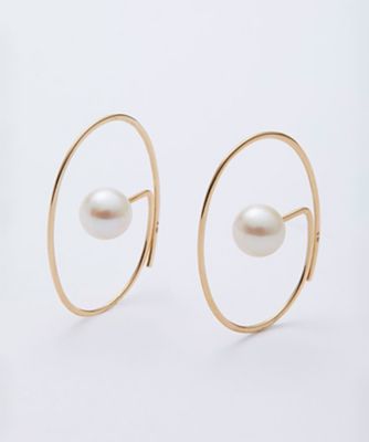 ＜Hirotaka (Women)＞アコヤパール　フローティング　ピアス　ＰＥ４０ＫＰＥ