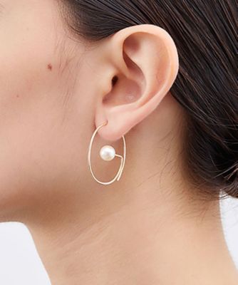 アコヤパール フローティング ピアス PE40KPE | Hirotaka