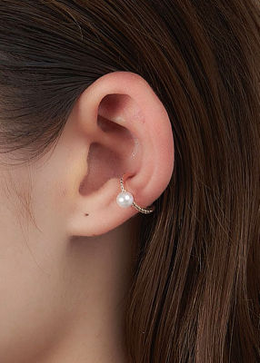 美品 hirotaka Akoya Pearl Diamond Ear Cuff