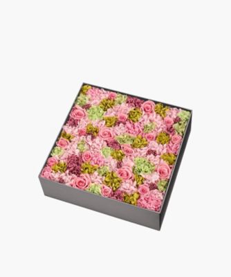 プリザーブドフラワーボックス（ピンクグリーン） | Nicolai Bergmann Flowers & Design/ニコライ バーグマン  フラワーズ ＆ デザイン | 三越伊勢丹オンラインストア・通販【公式】