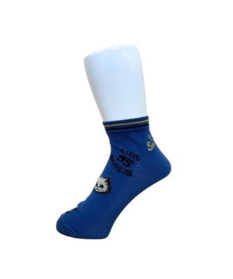 ＜PAUL & JOE (Men)＞【靴下おまとめ】レトロワッペン風総柄　ショート丈ソックス　ＰＪＭ６６２０８５ー