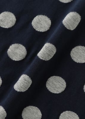 美品✨ Plantation 凸凹ドットJQ / S ネイビー　プルオーバー ドットJQ／カットソー | Plantation (Women)/プランテーション