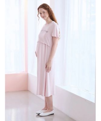 マタニティレーヨンロゴカップインワンピ PPCO264428