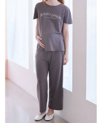 マタニティレーヨンロゴロングパンツ PPCP264430 | GELATO