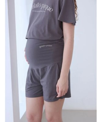 のんちゃんママ★新品 ピンクラテ★裏起毛イ―ジ―パンツ 160 マタニティレーヨンロゴショートパンツ PPCP264462 | GELATO