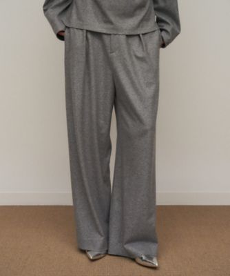 ＜ATON (Women/Men)＞ＭＥＲＩＮＯ　ＣＯＬＬＥＧＥ　ＪＥＲＳＥＹ　ワイドパンツ　ＰＲＡＧＧＷ６９８２