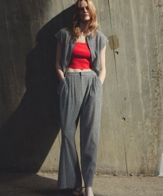 ＜uncrave (Women)＞ギンガムチェック　ワイドパンツ　ＰＲＵＶＬＳ０３０７