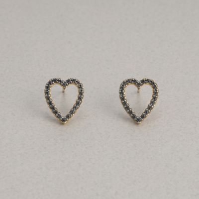 ＜PLUS VENDOME (Women)＞ＦＩＮＥＬＩＮＥＴＡＴＴＯＯ＿ＨＥＡＲＴ　ピアス　ＰＳ３Ａ２４０１　ＣＺ