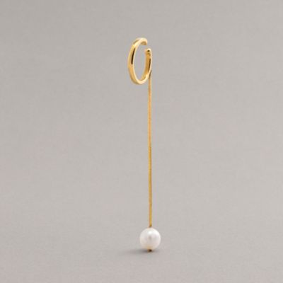 ＜PLUS VENDOME (Women)＞ＰＥＡＲＬ＿チェーン　イヤーカフ※シングル