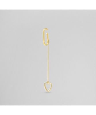 ＜PLUS VENDOME (Women)＞ＦＩＮＥＬＩＮＥＴＡＴＴＯＯ＿ｈｅａｒｔ　イヤーカフ　※シングル　ＰＳ８Ｅ２５２０Ｈ　ＣＺ　