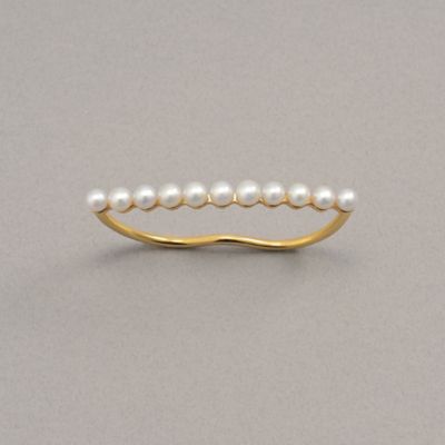 ＜PLUS VENDOME (Women)＞ＰＥＡＲＬ＿ダブル　フィンガー　リング　ＰＳ８Ｒ２４２２Ｍ　ＰＦ